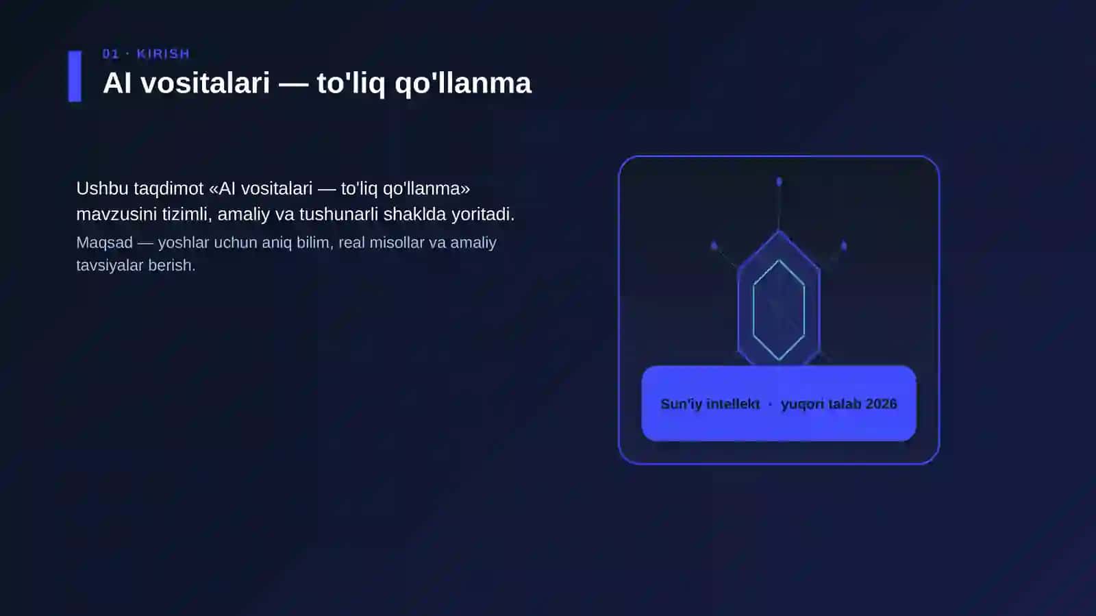 AI vositalari — to'liq qo'llanma 3
