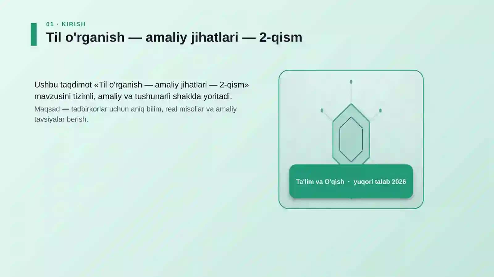 Til o'rganish — amaliy jihatlari — 2-qism 3