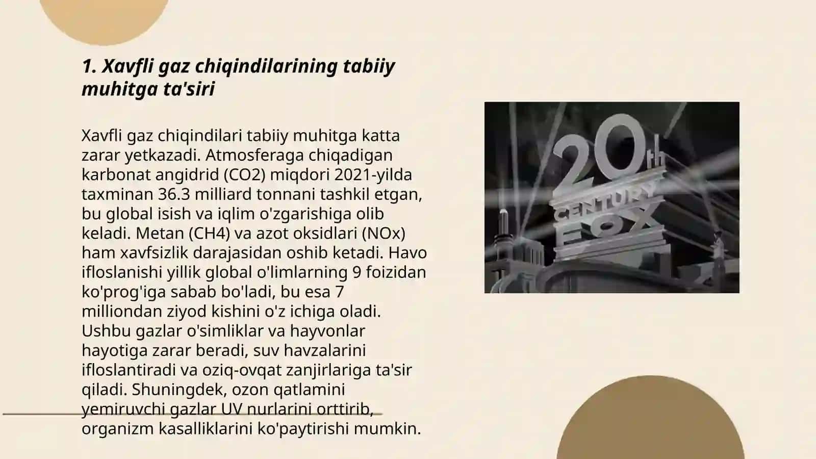 Xavfli gaz chiqindilarining ruxsat etilgan chegaraviy konsentratsiyasi va uning ahamiyati 3