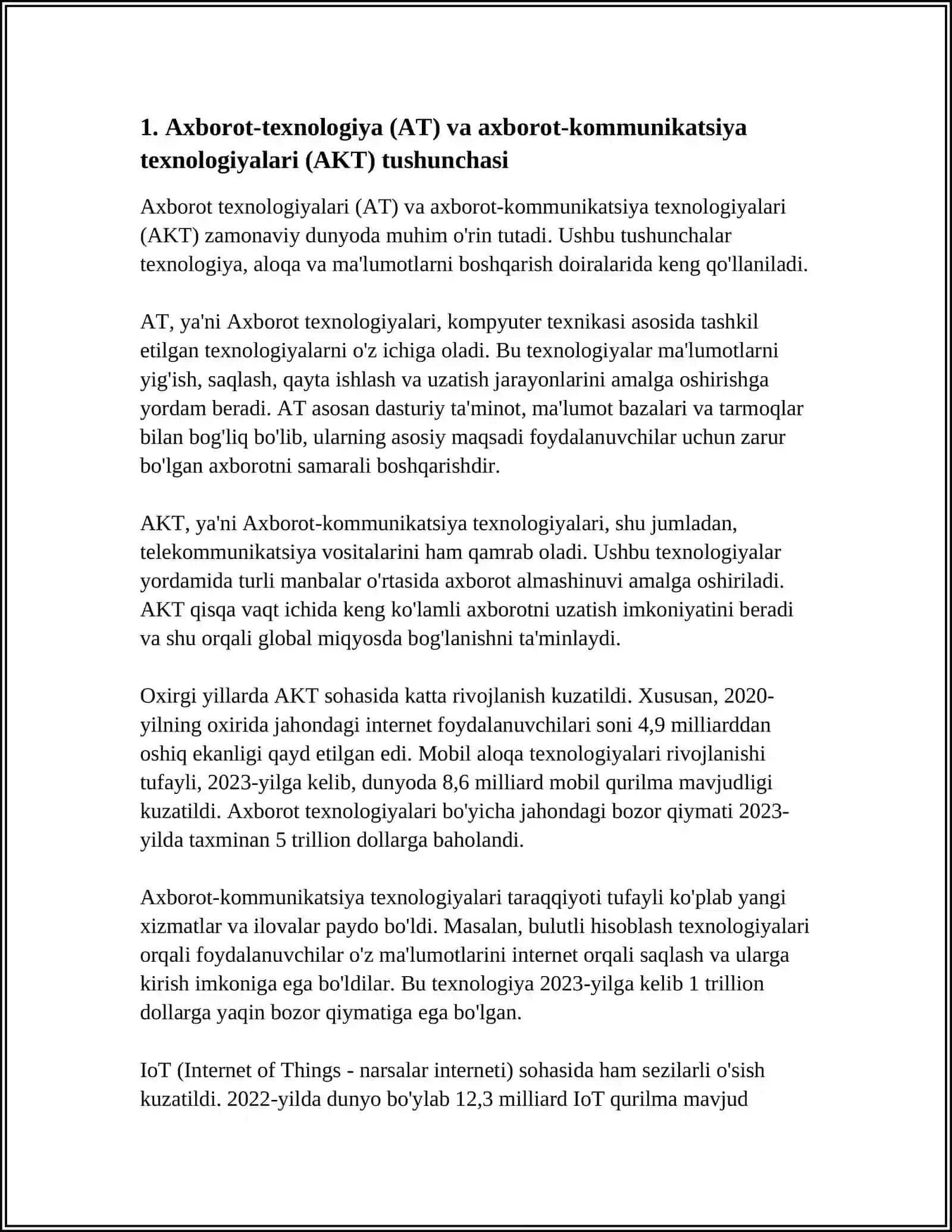 AXBOROT-TEXNOLOGIYANING AHAMIYATI 3