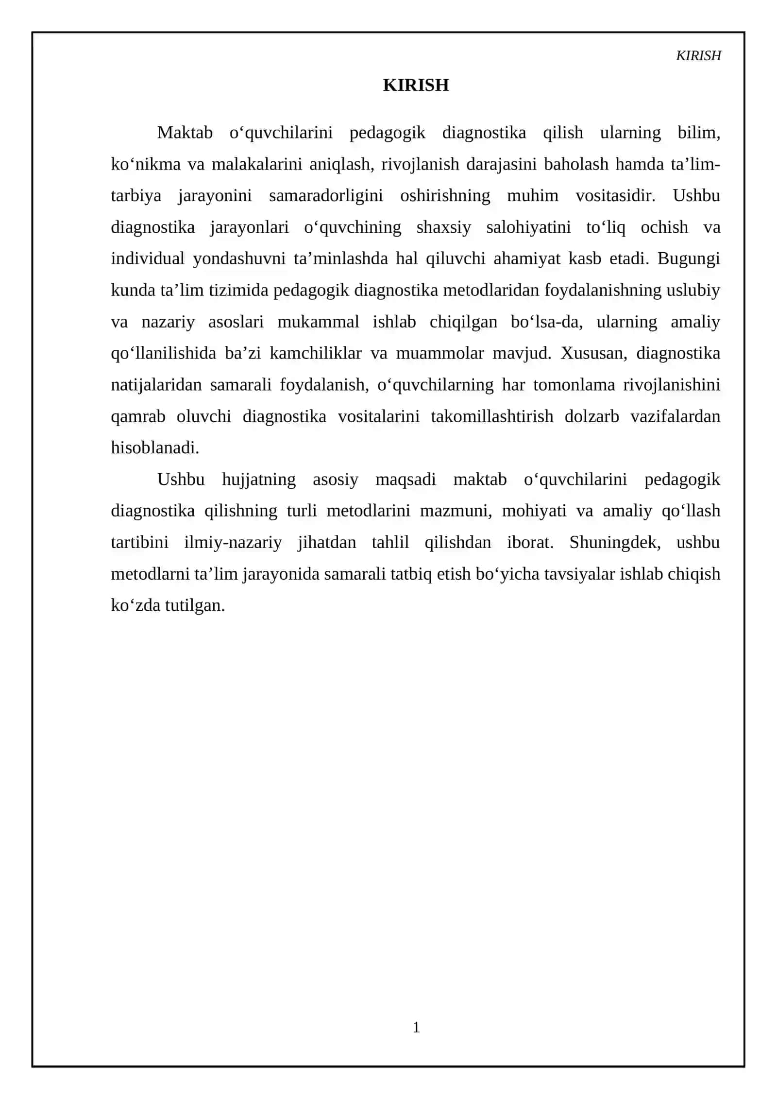 Maktab oʻquvchilarini pedagogik diagnostika metodlari:mazmuni, mohiyati va qoʻllash tartibi 3