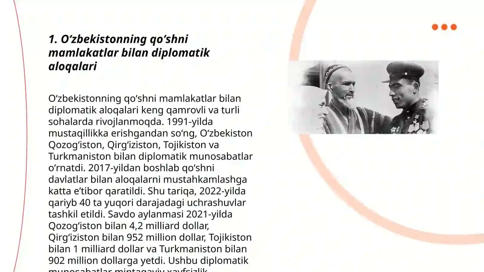 Oʻzbekistonning qoʻshni mamlakatlar bilan diplomatik aloqalari 3