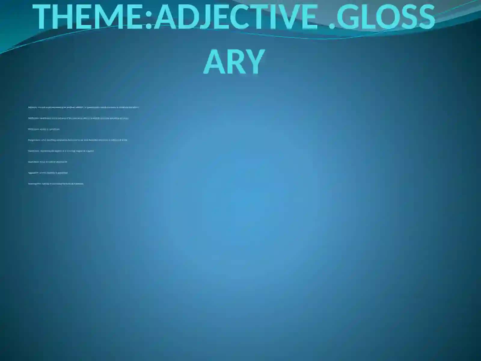 Tobe.Glossary 3