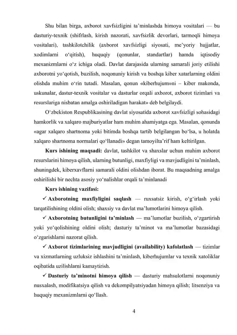 AXBOROT XAVFSIZLIGI VA DASTURIY TA’MINOTDA HIMOYA VOSITALARI 3