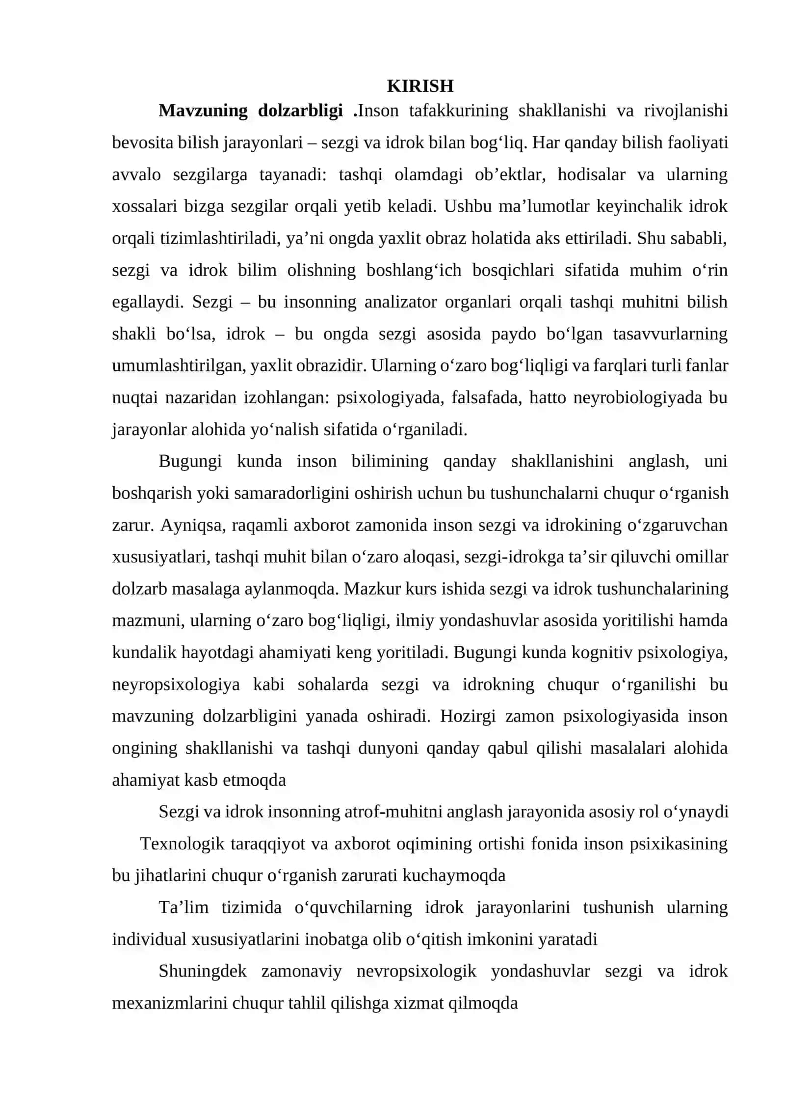 Sezgi va idrokning nazariy asoslari 3