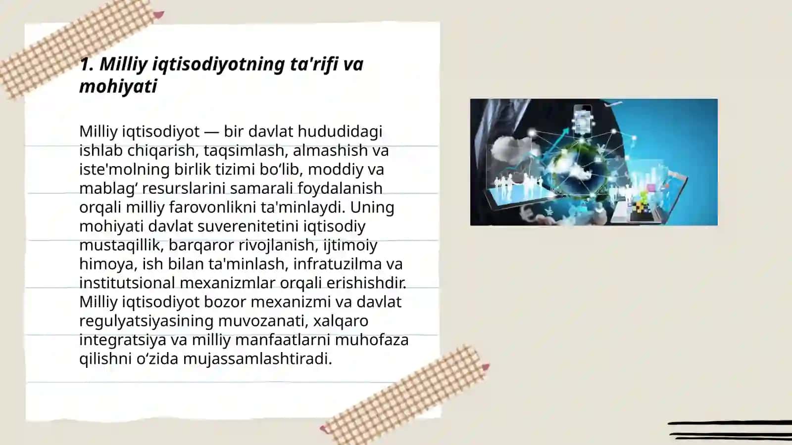 Milliy iqtisodiyotning o’rni va ro’li 3