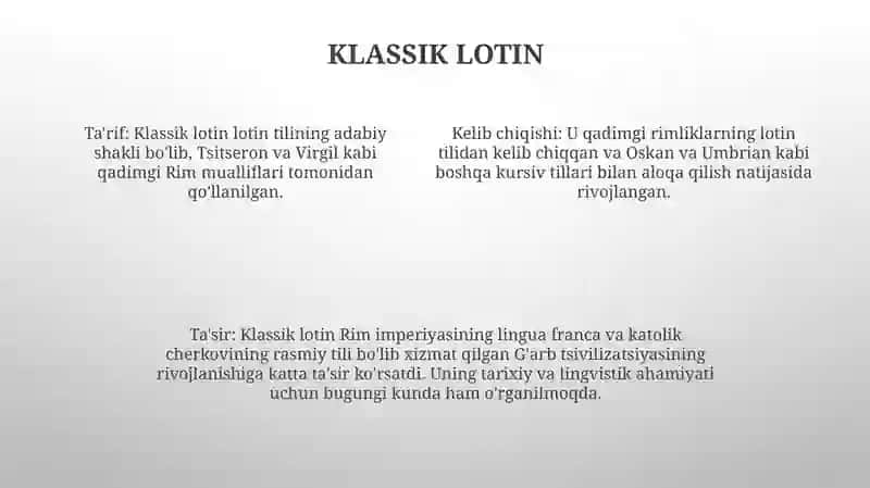 Lotin Tili Tarixi 3
