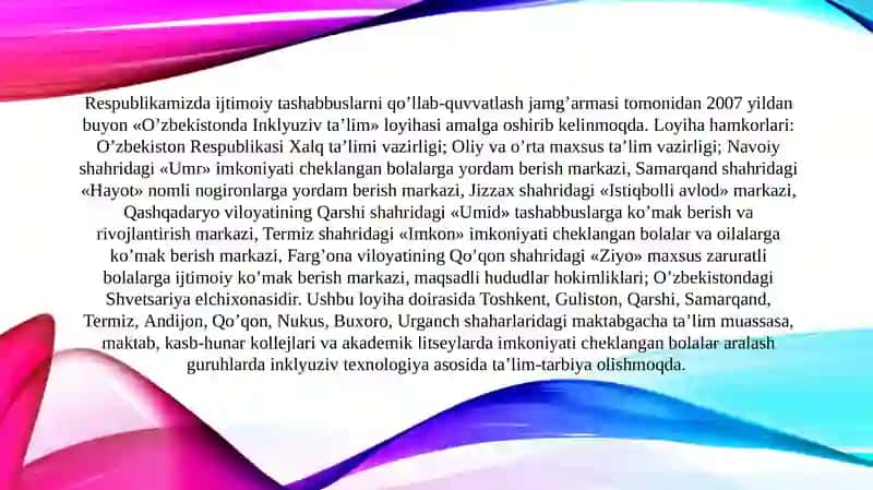 INKLYUZIV TA'LIMGA JALB QILISH BOSQICHLARI 3