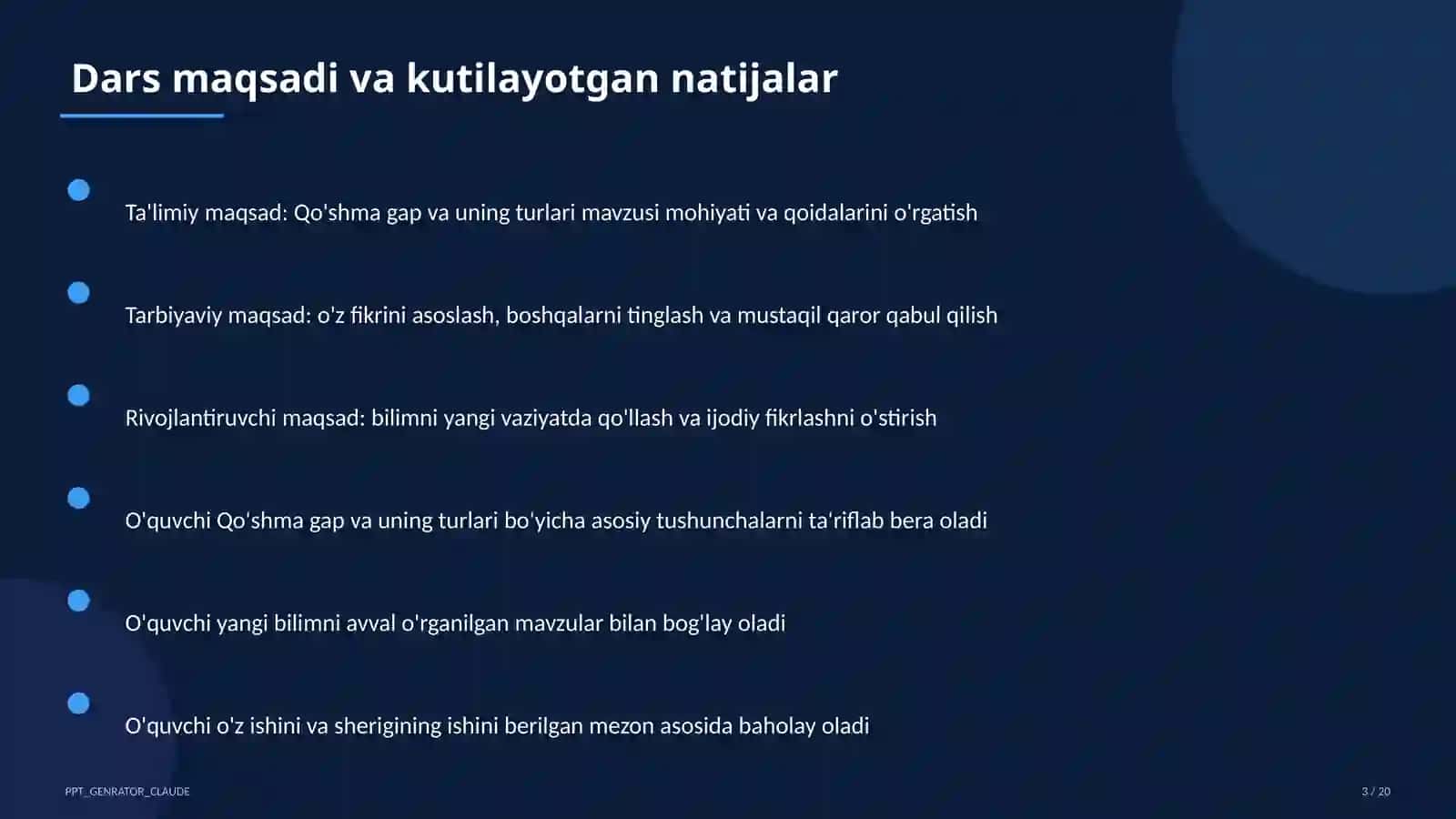 Qo'shma gap va uning turlari (9-sinf) 3