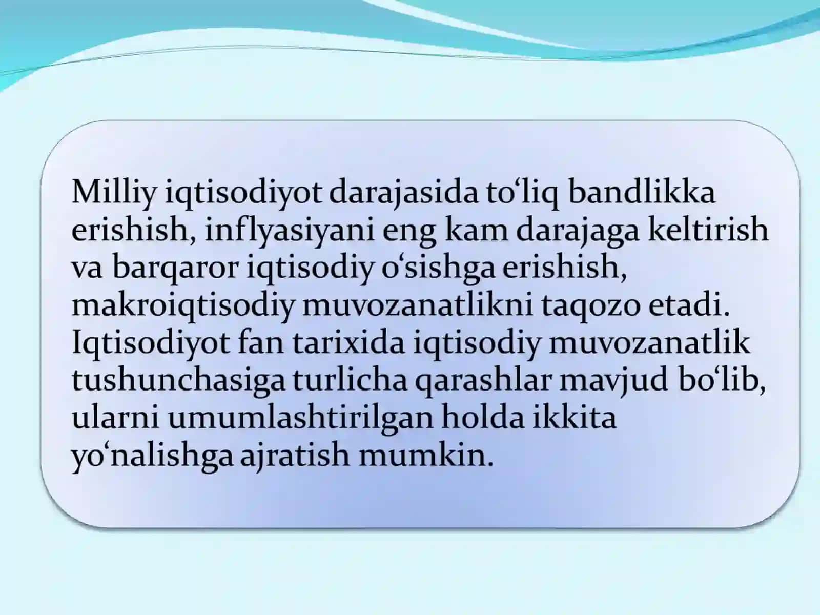 IQTISODIY MUVOZANATLIK VA NISBATLAR 3