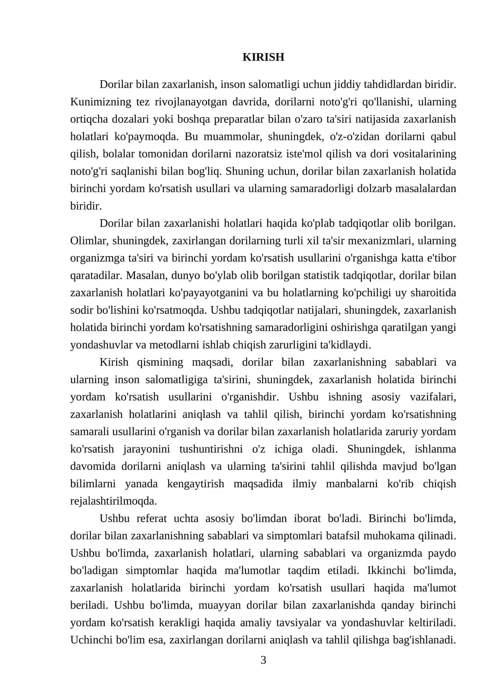 Dorilar bilan zaxarlanishda birinchi yordam berish 3