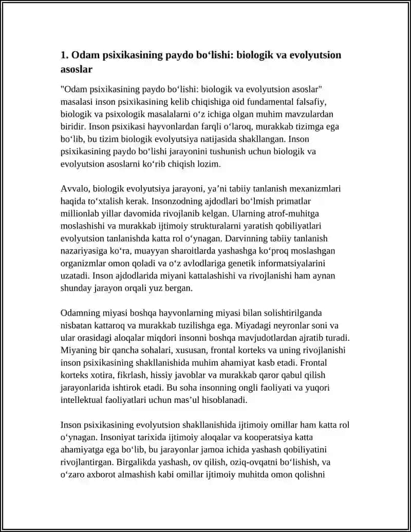 ODAM PSIXIKASINING PAYDO BOʻLISHI VA TARAQQIYOTI 3