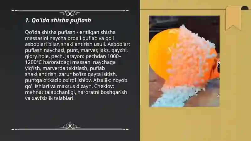 Qo'lda shisha puflash 3