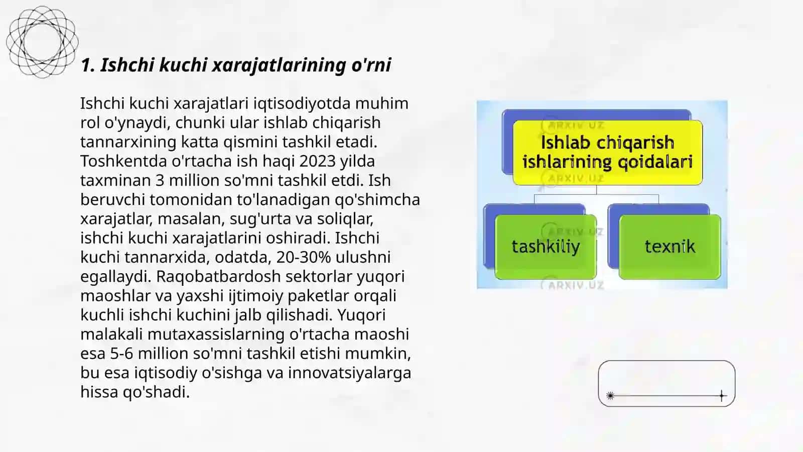 Mehnat haqi xarajatlarining tahlili 3