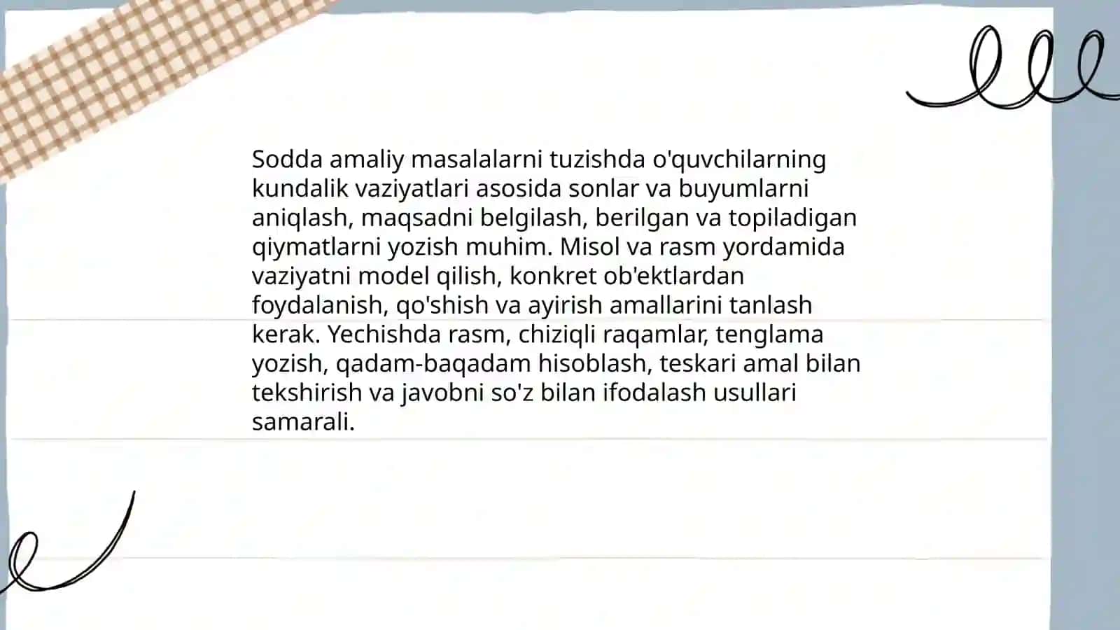 Masala Tuzish va Yechish Usullari 3