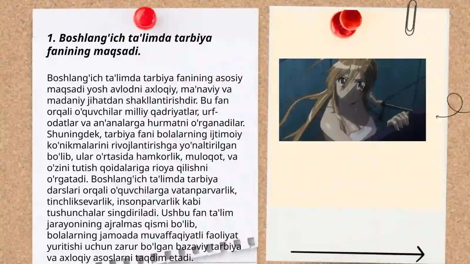 Boshlang'ich ta'limda tarbiya fanining predmeti maqsadi va uning vazifalari 3