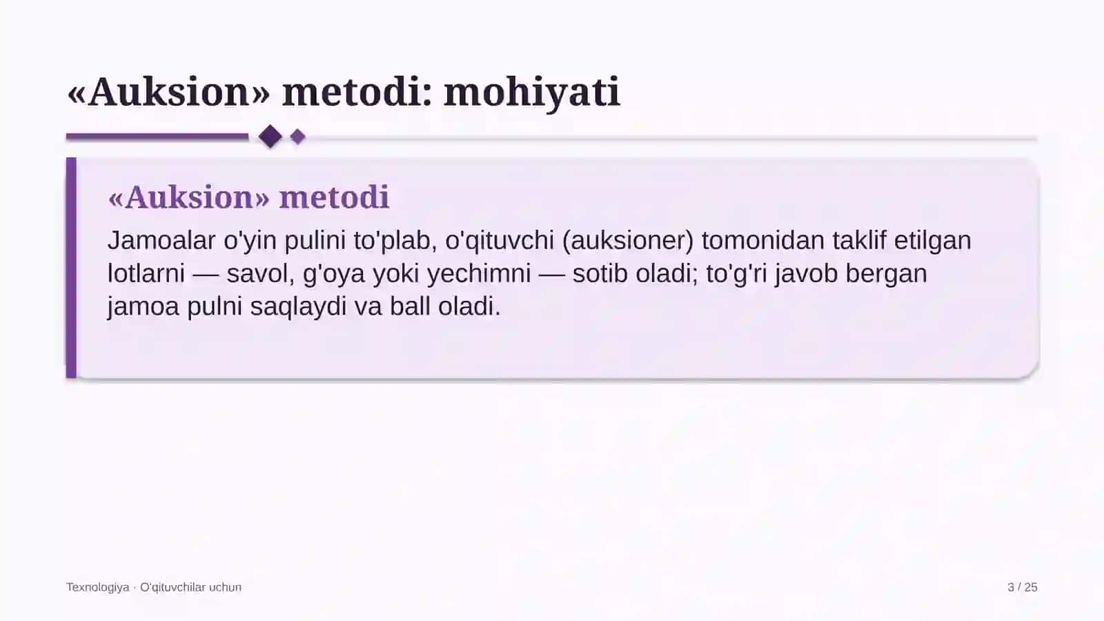 texnologiya darslarida auksion metodidan foydalanish 9892 3