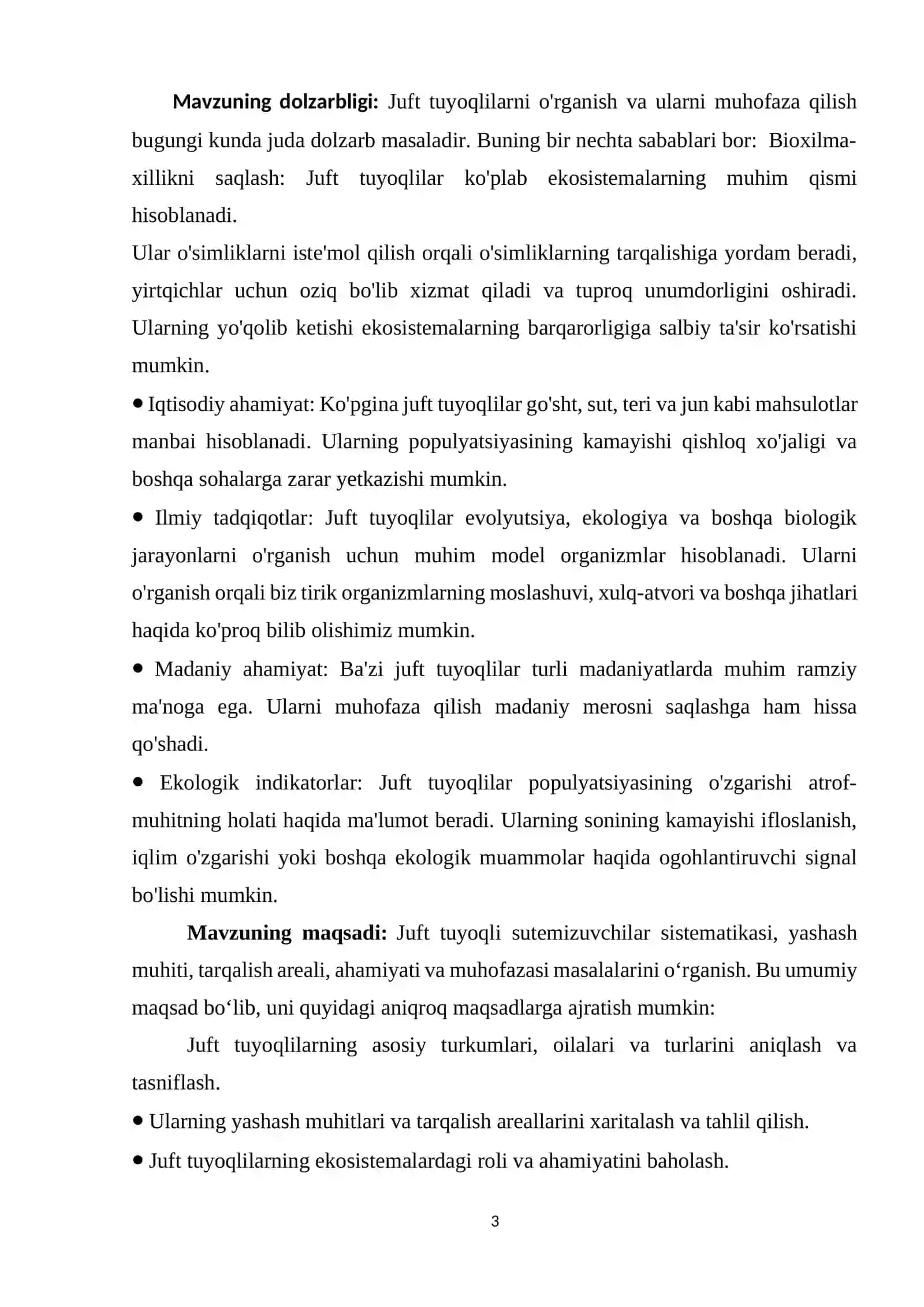 Juft tuyoqli sutemizuvchi hayvonlarning biologik va ekologik xususiyatlari 3