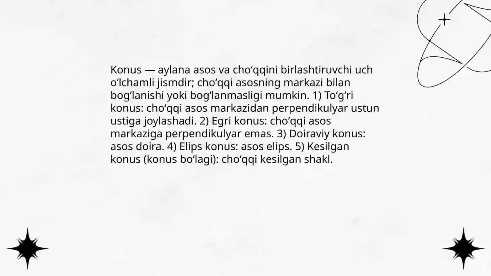 Konus va uning hajmi 3
