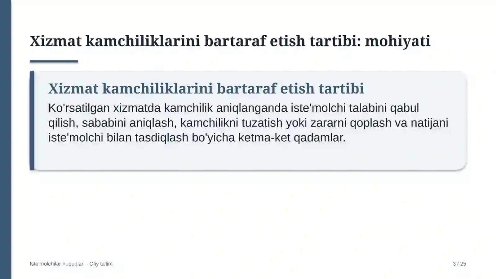 Arxitektura byurolarida xizmat ko'rsatishdagi kamchiliklarni bartaraf etish tartibi 3