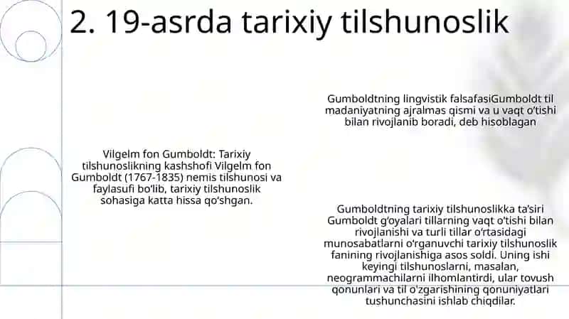 19 Asrda Qiyosiy-Tarixiy Tilshunoslikning Vujudga Kelishi. Velgelm Fon Gumbold Ta'Limoti 3