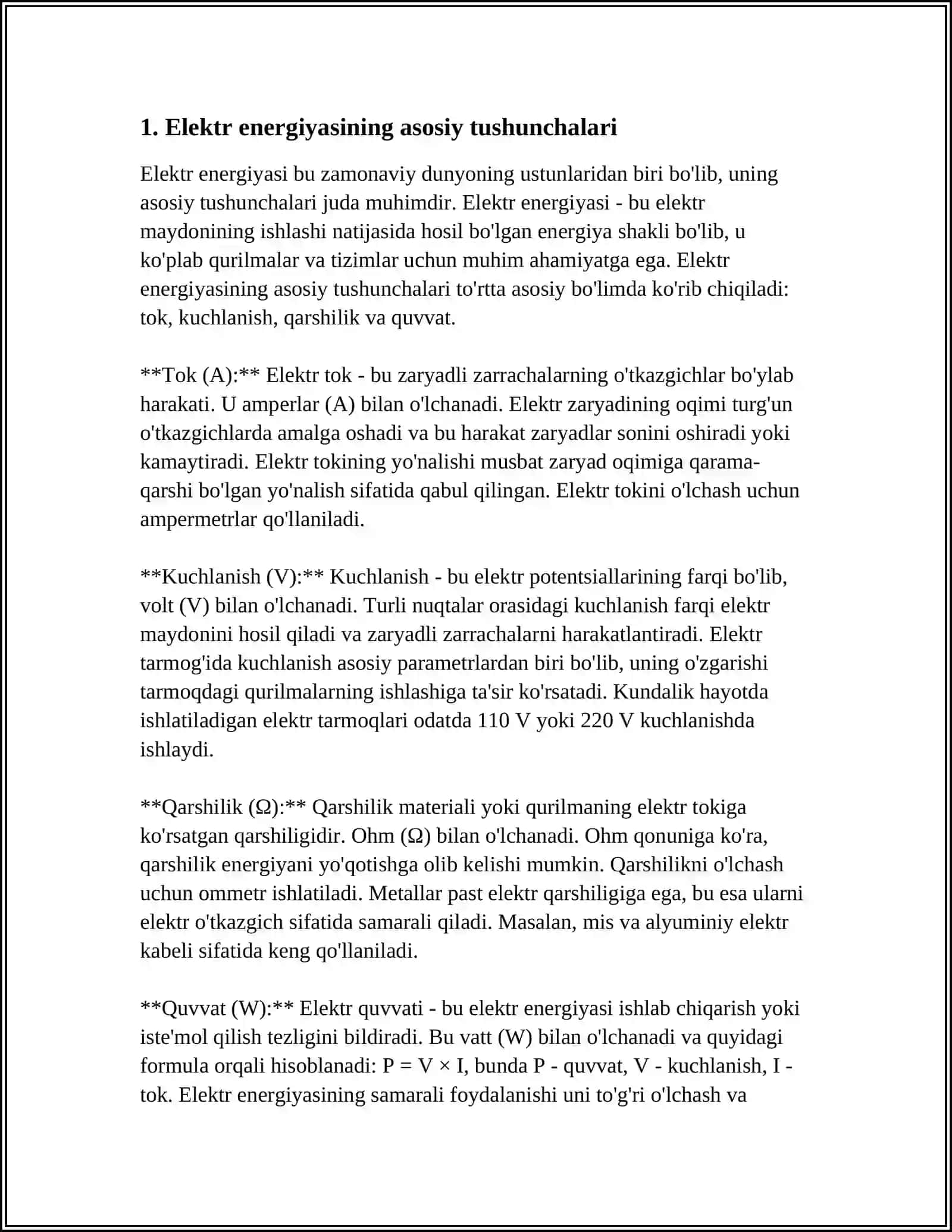ELEKTIR ENERGIYA VA FORMULALARI 3