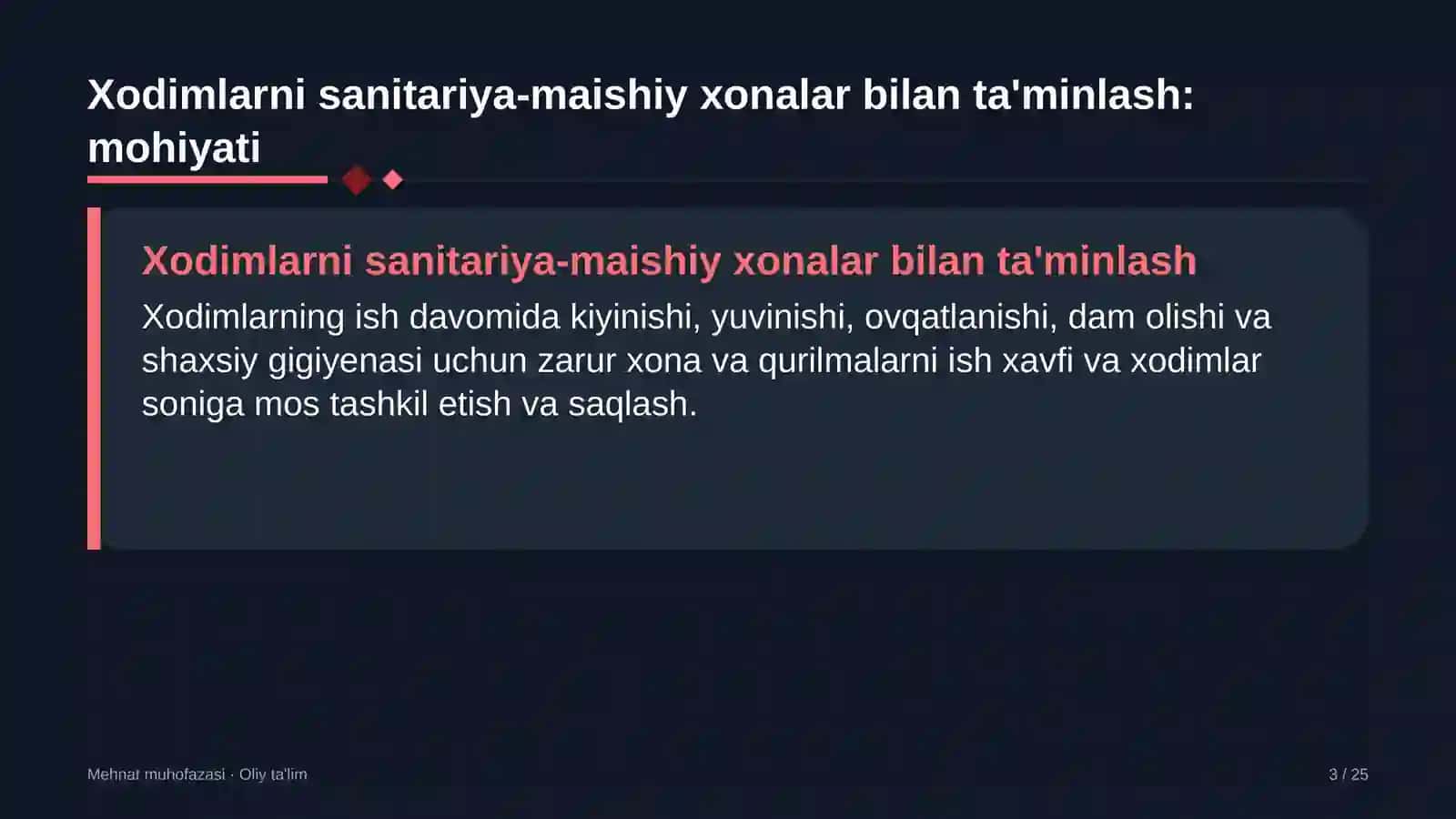 Zargarlik do'konlarida xodimlarni sanitariya-maishiy xonalar bilan ta'minlash 3