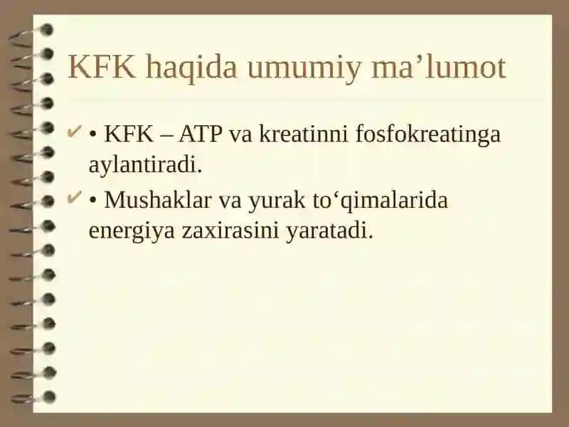 Kreatinfosfokinazaning izoshakllari va ularni aniqlashning klinik ahamiyati 3
