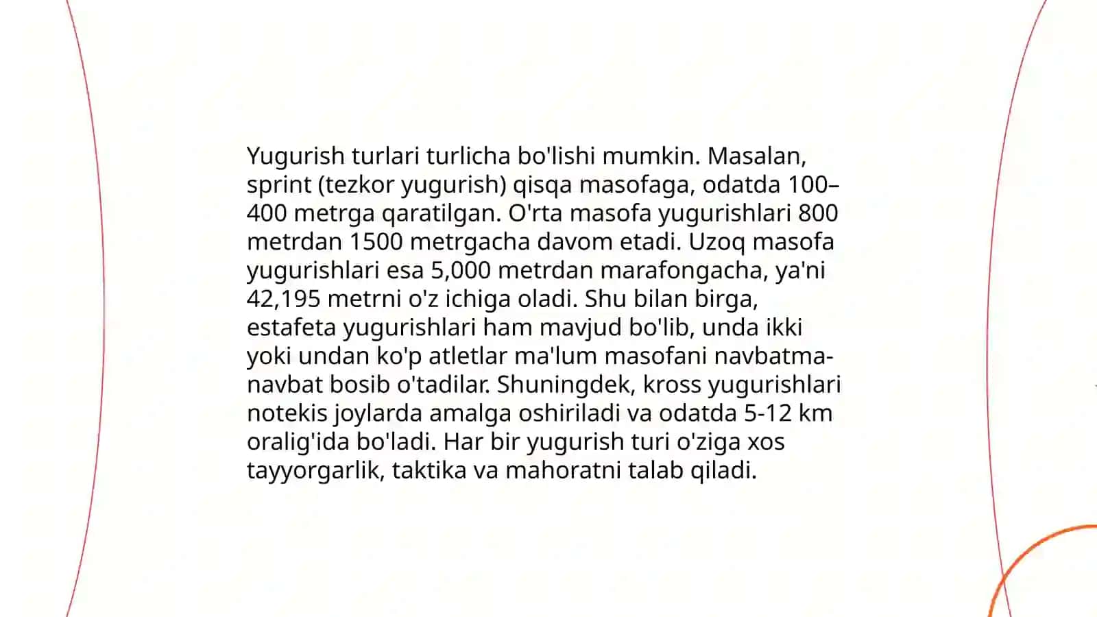 Yengil atletika bo'limlari va ularning turkumlanishi 3