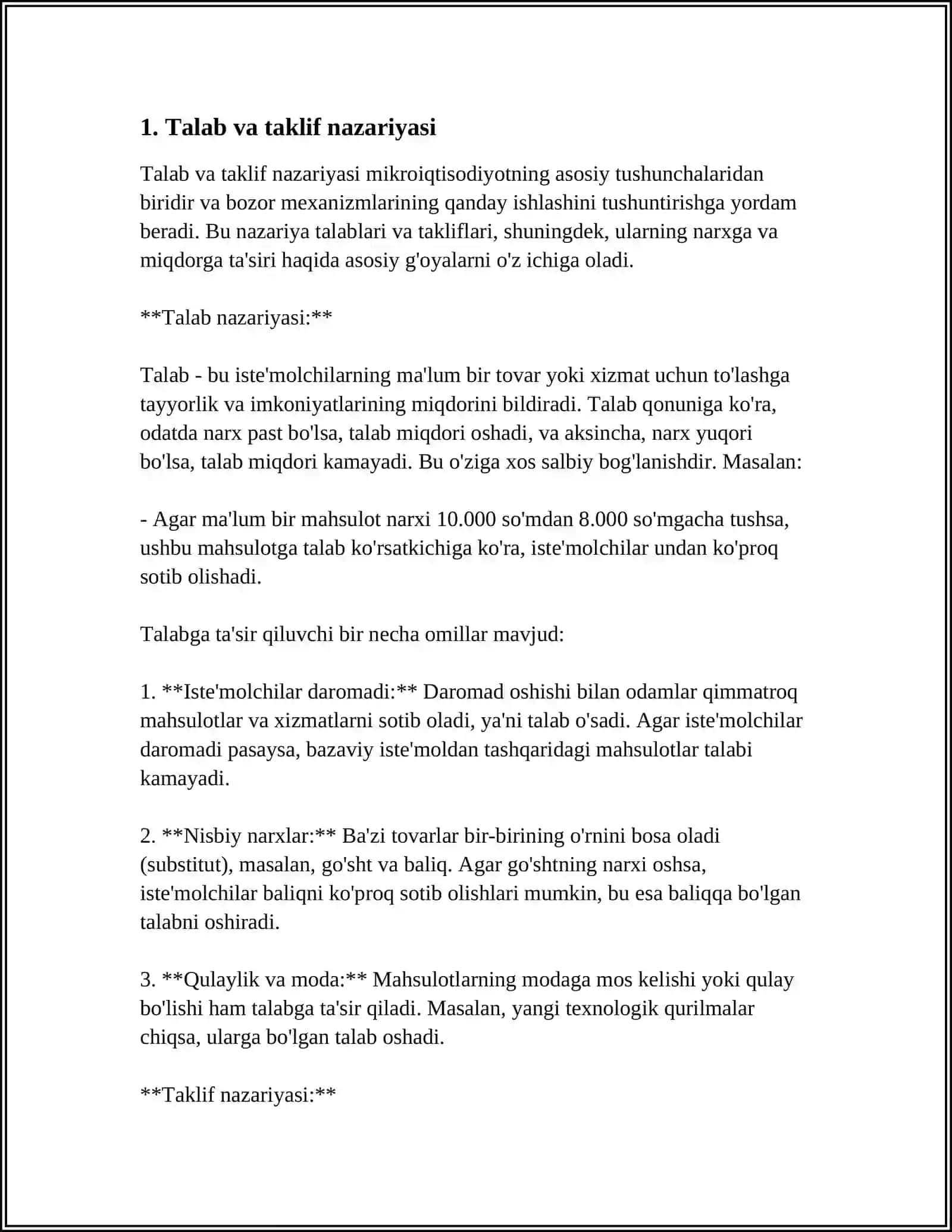 YALPI TALAB YALPI TAKLIF MODELI 3