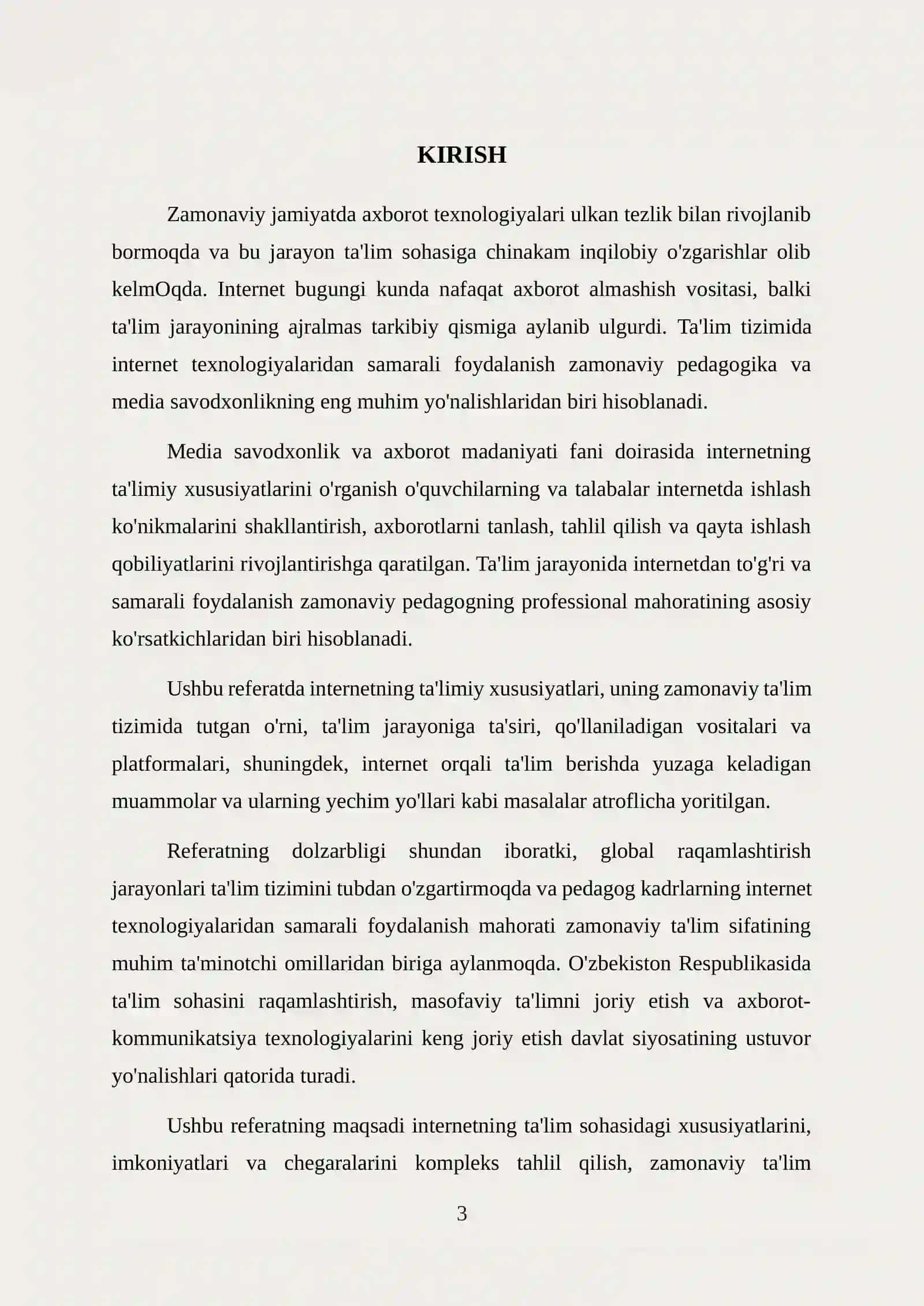 Internetning ta'limiy xususiyatlari 3