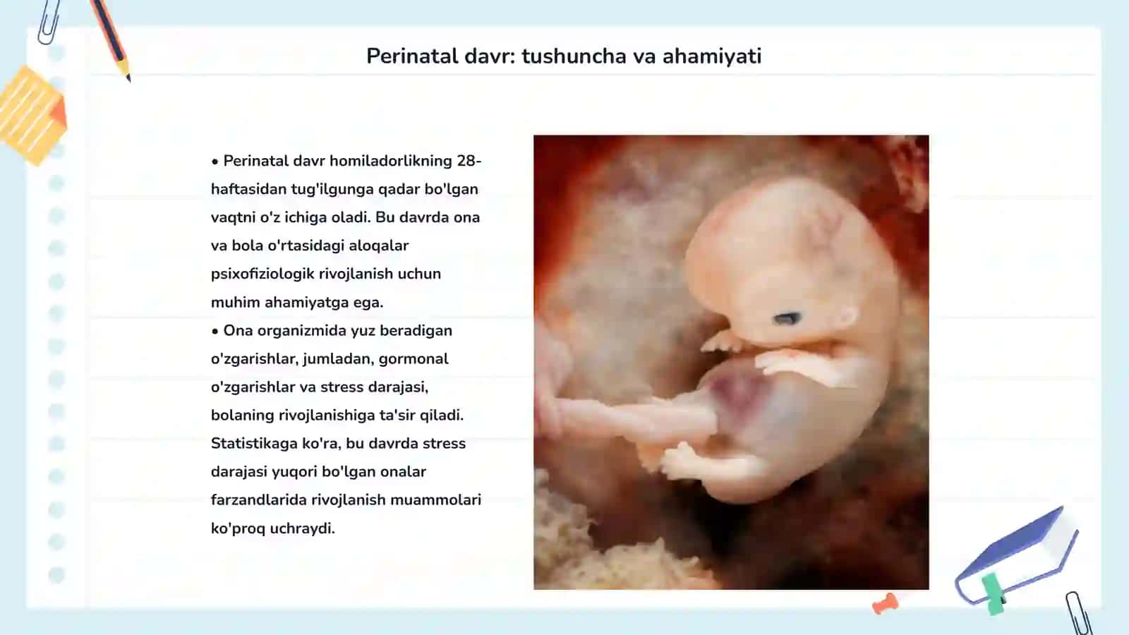 Perinatal va chaqaloqlik davrida psixofiziologik rivojlanishga xos xususiyatlar 3