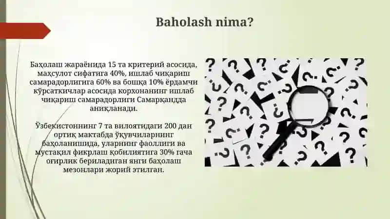 Baholash nima. 3