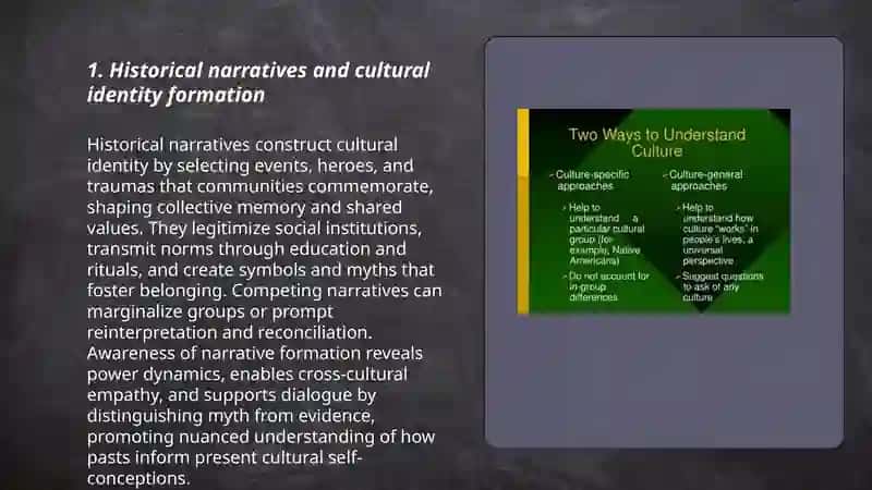 Historical Narratives and Cultural Identity Formation 3