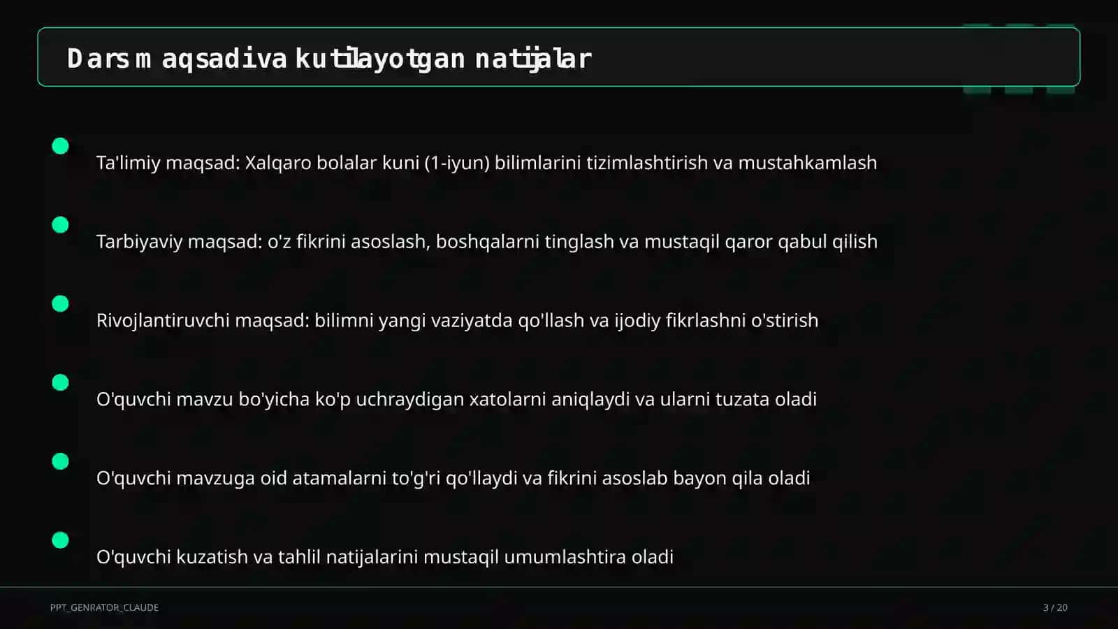 Sinf soati va tarbiyaviy tadbirlar 3