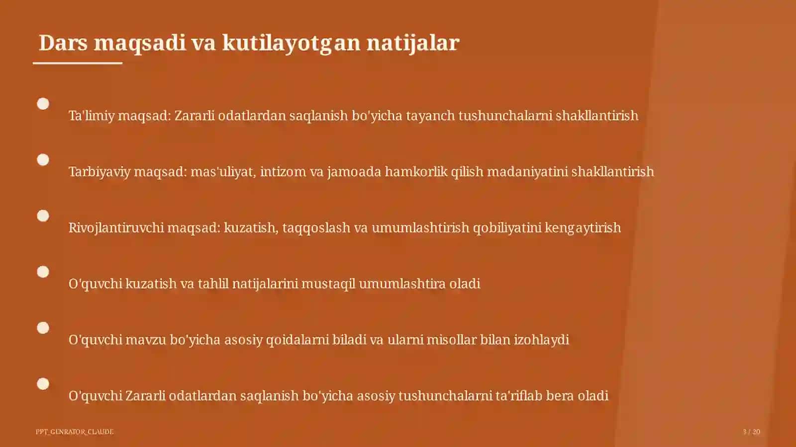 Zararli odatlardan saqlanish (7-sinf) 3