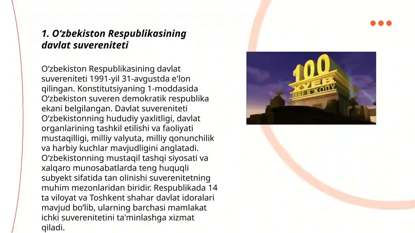 O‘zbekiston suveren,demokratik,huquqiy,ijtimoiy va dunyoviy davlat 3