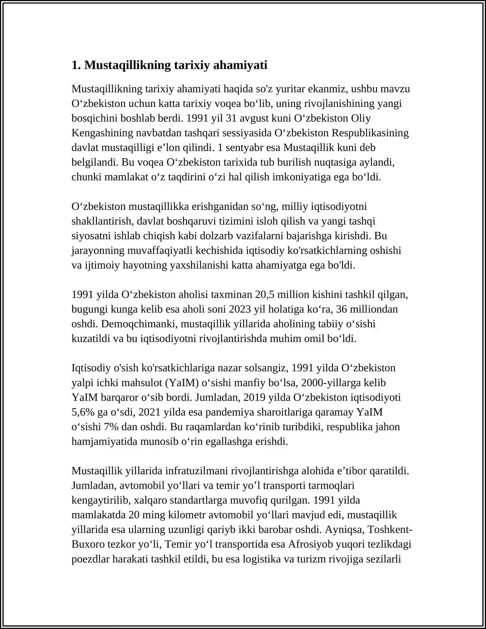 MUSTAQILLIK ARAFASIDA RESPUBLIKADAGI IJTIMOIY-IQTISODIY VA SIYOSIY AHVOL 3