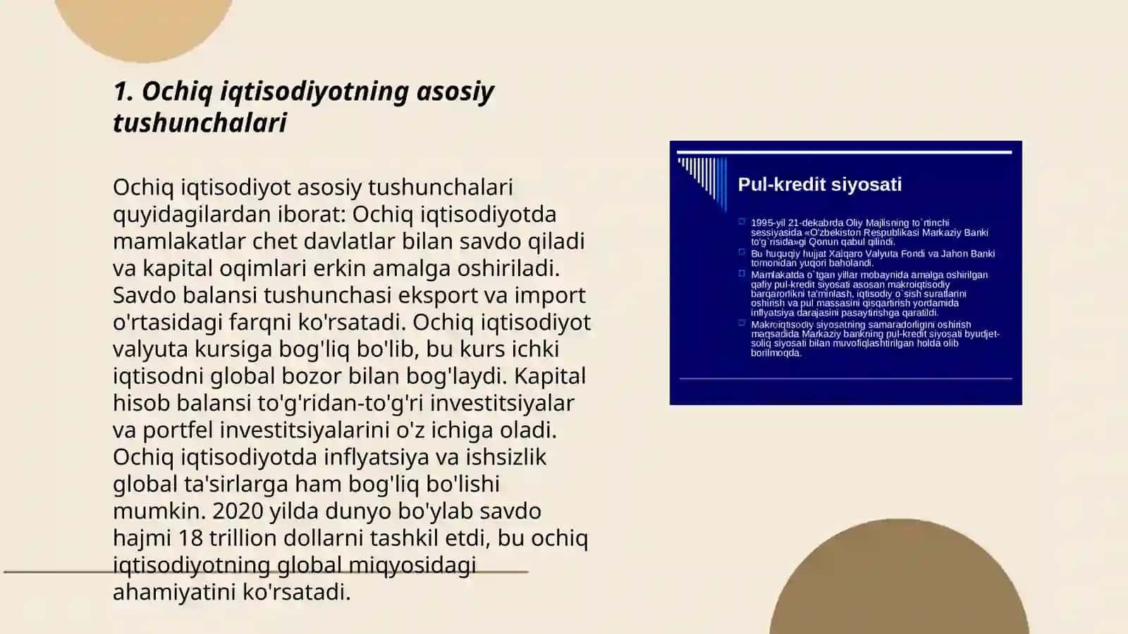 Ochiq iqtisodiyotda makroiqtisodiy siyosat 3