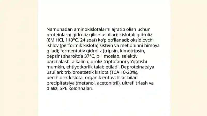 Aminokislotalarni ajratip olish va idintifikatsiyalash usullari 3