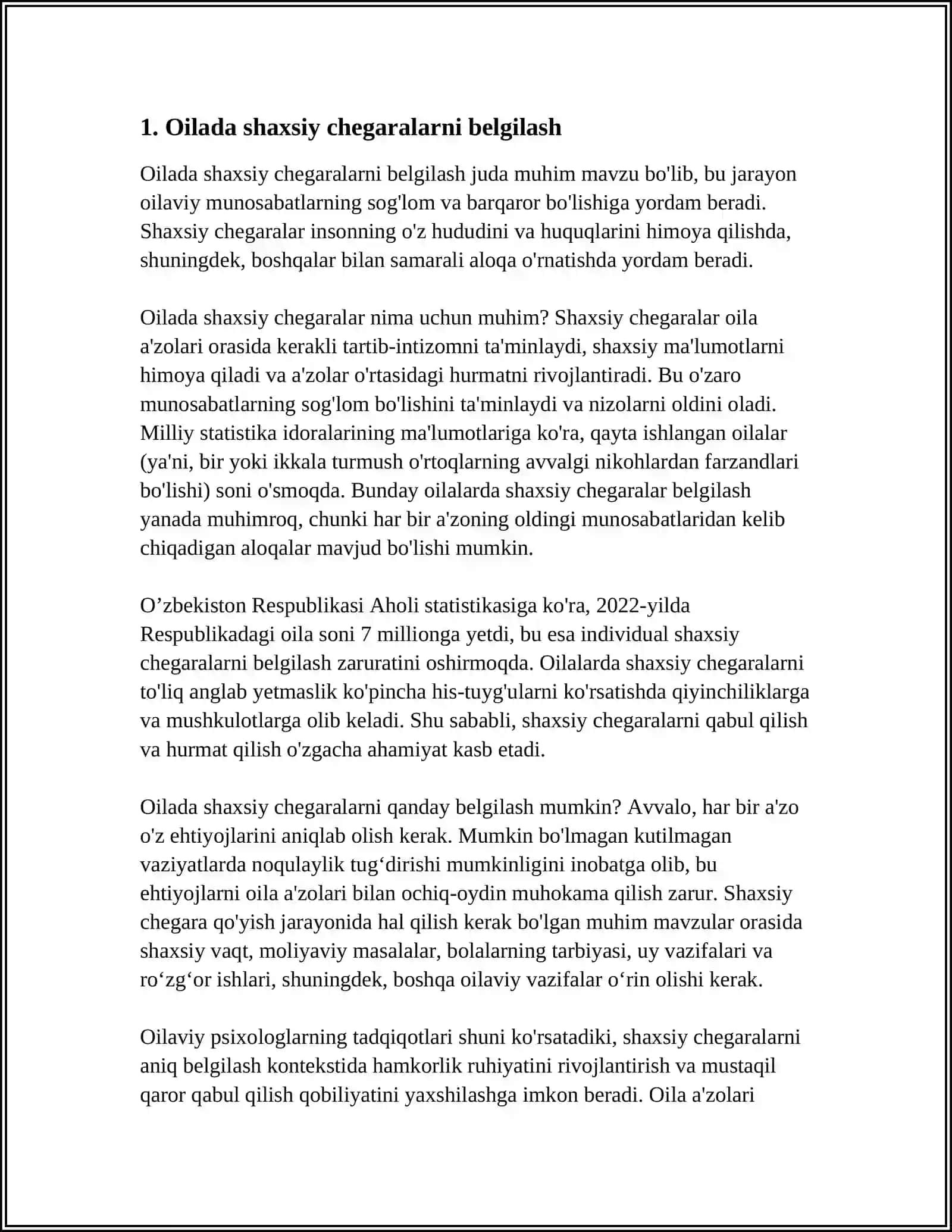 OILA MUNOSABATLARIDA PSIXOLOGIK CHEGARALAR 3