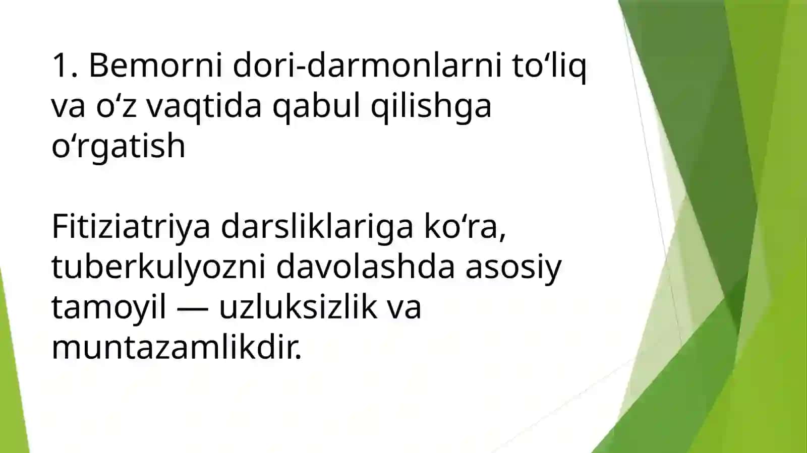 Tuberkulyozbilan og‘rigan bemorlarga tibbiy maslahat berish asoslari 3