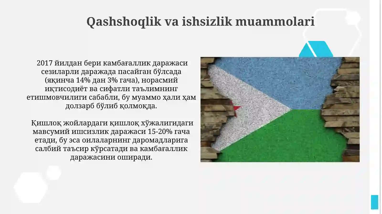 Qashshoqlik va ishsizlik muammolari 3