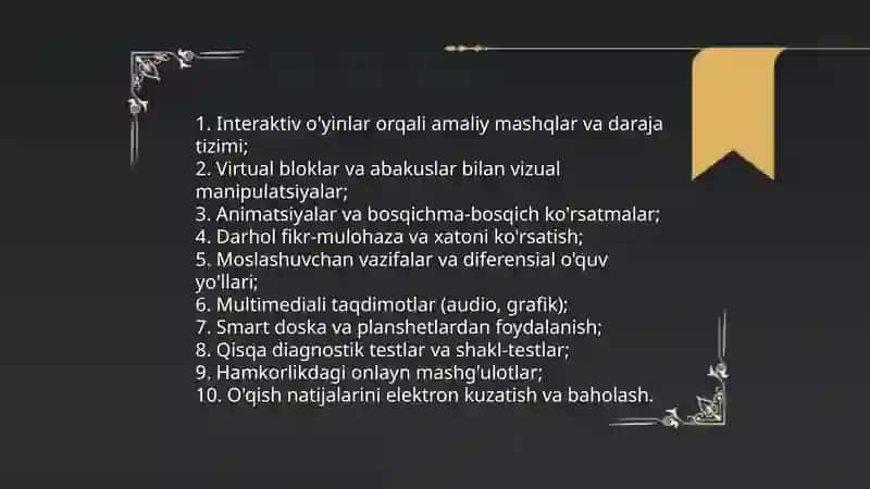 Axborot texnologiyalari yordamida arifmetika 3