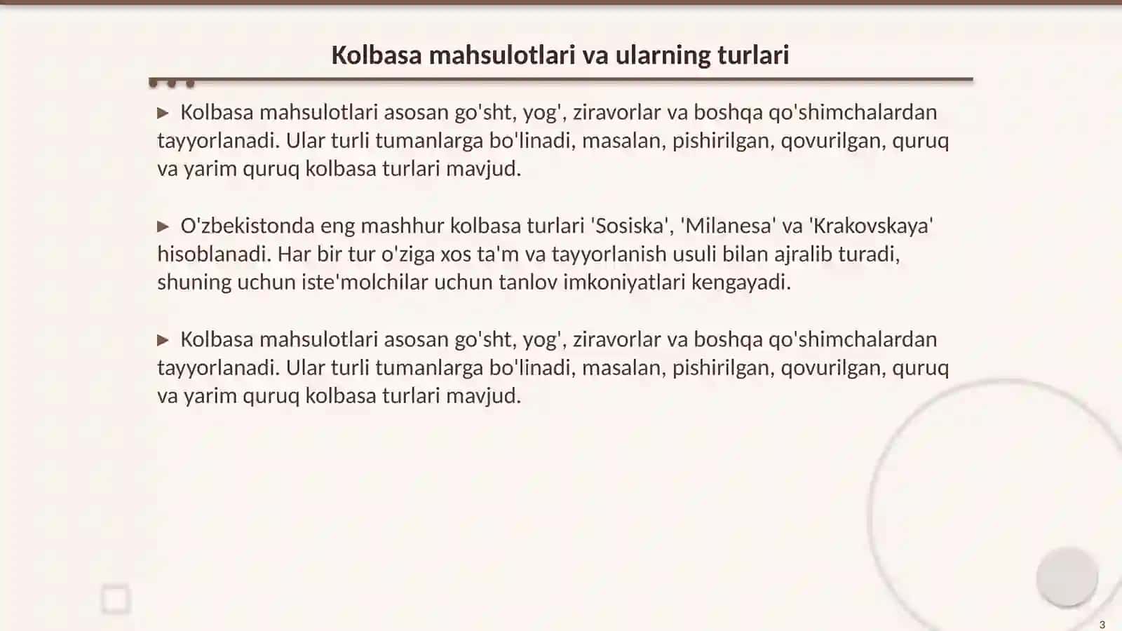 Kolbasa mahsulotlari va ularning turlari 3