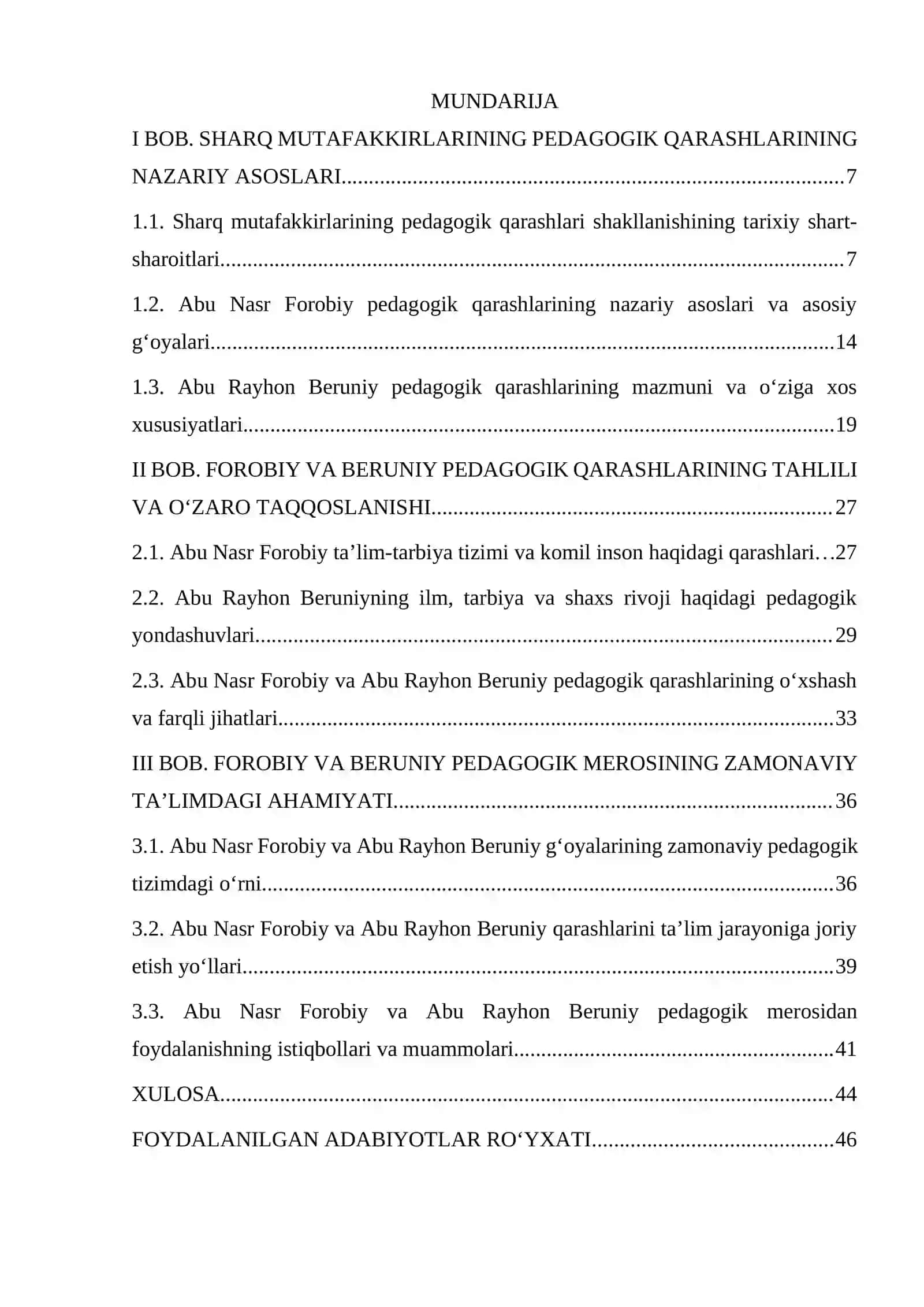 ABU NASR FOROBIYNING PEDAGOGIK QARASHLARI. ABU RAYHON BERUNIYNING PEDAGOGIK QARASHLARI 3
