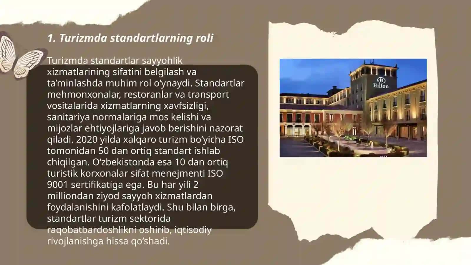 Turizm va mehmondoʻstlikda standartlashtirish va sertifikatlashtirish fanining maqsadi va vazifalari 3