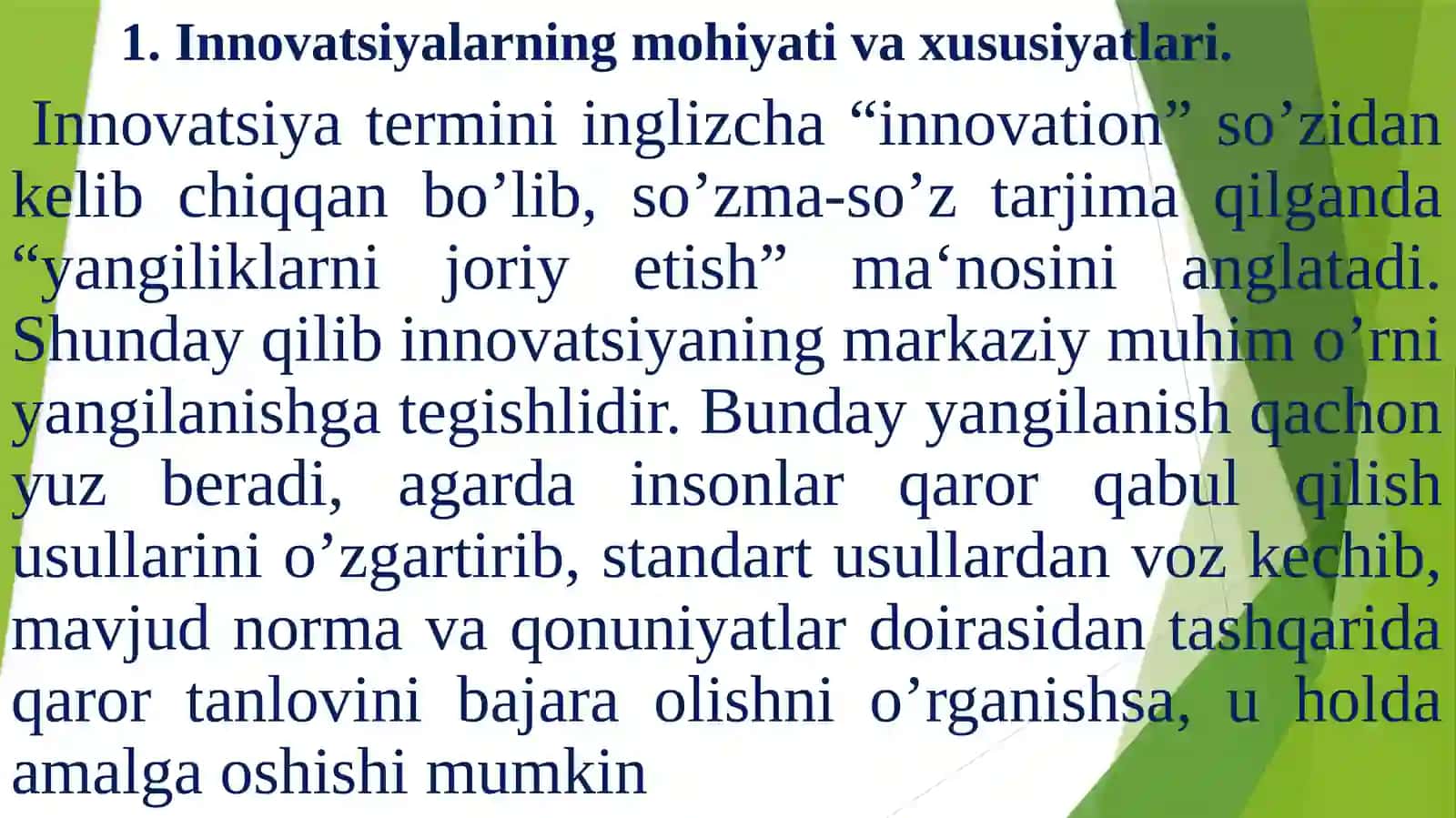 IQTISODIYOTDA INNOVATSIYON FAOLIYATNING O’ZIGA XOS XUSUSIYATLARI 3