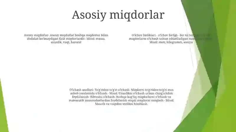 Ólchash Turlari Va Usullari 3