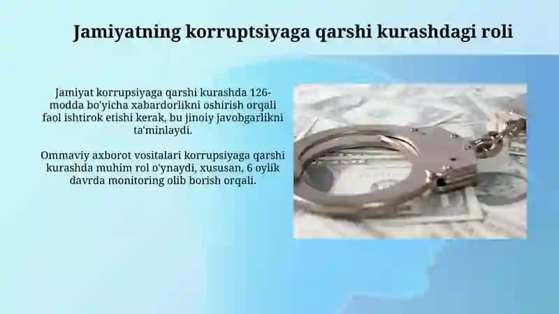 O'zbekistonda korrupsiyaga qarshikurashmexanizmi 3